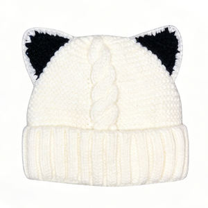 Gorro de Punto Cálido de Invierno Unisex, Gorro Personalizado con Bordado, Gorro con Orejas de Gato - Product Image 2