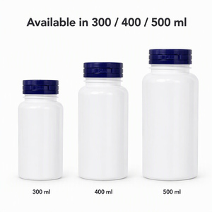 Flacon vide en PET pour compléments alimentaires <span class=keywords><strong>300</strong></span> <span class=keywords><strong>ml</strong></span>, flacon en plastique pour pilules de vitamines avec bouchon à languette, conteneur inviolable pour capsules et comprimés - Product Image 4