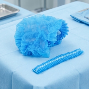 Une variété de couleurs peut être sélectionnée pour les bonnets jetables en tissu non tissé, pour l'industrie <span class=keywords><strong>alimentaire</strong></span>, les usines de transformation <span class=keywords><strong>alimentaire</strong></span>, les bonnets de protection des <span class=keywords><strong>cheveux</strong></span>. - Product Image 1