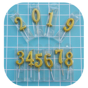 Velas Digitales Doradas del 0 al 9, Velas de Cumpleaños Creativas sin Humo, Caja de PVC, Números de Cera de Parafina - Product Image 3