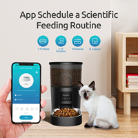 Mangeoire automatique WiFi pour animaux de compagnie avec Tuya Smart Life APP Timer Black 3L Distributeur automatique de nourriture pour chat Fonctionne avec Google Smart Home Products