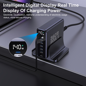 Led hiển thị 65W gan tường sạc KC CE 2 loại C chúng tôi EU Anh du lịch sạc USB-C QC pd3.0 mini xách tay nhanh chóng điện thoại di động sạc - Product Image 3