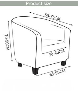 Protezione per Mobili Coprisedia Standard in Spandex <span class=keywords><strong>e</strong></span> Poliestere Copridivano Elasticizzato ad Alta Elasticità per Poltrona a Pozzetto Lavabile <span class=keywords><strong>e</strong></span> Moderno - Product Image 4