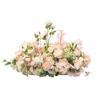 Karangan Bunga Mawar Sutra Buatan, Hydrangea Buatan, dan Hiasan Bunga untuk Dekorasi Pernikahan dan Pajangan Jendela