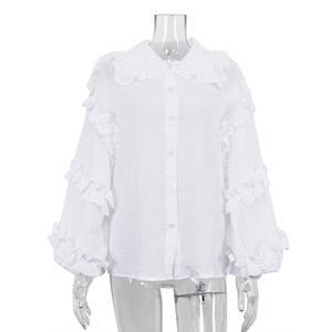 <span class=keywords><strong>Camicia</strong></span> di moda stile coreano <span class=keywords><strong>camicia</strong></span> <span class=keywords><strong>a</strong></span> volant primavera manica lunga <span class=keywords><strong>a</strong></span> <span class=keywords><strong>palloncino</strong></span> <span class=keywords><strong>camicia</strong></span> di cotone bianco - Product Image 5