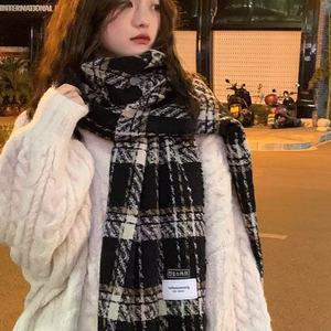 <span class=keywords><strong>Nouveau</strong></span> foulard carré en imitation cachemire à carreaux pour femme, style musulman européen et américain, long châle chaud d'hiver transfrontalier - Product Image 6