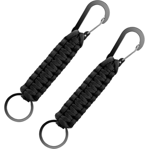 Robusto Portachiavi in Paracord con Moschettone, Clip in Alluminio Resistente, Cordino Intrecciato per Uomo e Donna, per Attività all'Aperto - Product Image 1