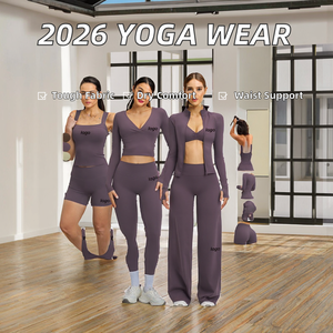 Conjuntos de Yoga 2026: Ropa Deportiva Sólida de Marca Privada Personalizable para Mujer, de Secado Rápido, para Correr y Gimnasio - Product Image 2