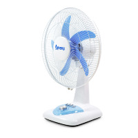 Ventilateur de table 12V AC/DC 16 pouces avec moteur à balais, portable, 3 vitesses, pour salle de bain, 12 ventilateurs numériques en plastique CE à moteur DC solaire