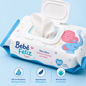 Toallitas Húmedas para Bebés Hipoalergénicas, Fábrica OEM - Product Image 3