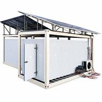 Conteneur frigorifique solaire 40 pieds à économie d'énergie pour utilisation hors réseau dans les camps miniers et la restauration