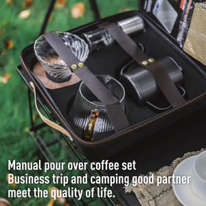 OEM 8 Piece Coffee Pour Over Set 600 ml <b>Kettle</b> <b>Digital</b> Scale Glass Server Manual Grinder Travel Coffee Kit Set for Gift - Product Image 2