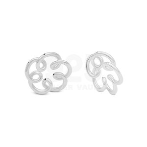 Collier pendentif fleur tourbillonnante tridimensionnelle à prix exceptionnels en argent 925 - Product Image 1