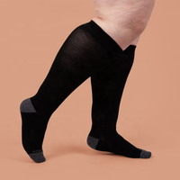 Chaussettes de compression à large mollet pour hommes et femmes, fabriquées en usine OEM, couleur jaune été