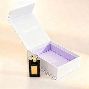 Emballage personnalisé en or rose de 50ml boîte de bouteille de parfum noir coffret cadeau de luxe pour petit échantillon - Product Image 4