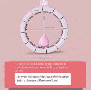 Smart <span class=keywords><strong>Hula</strong></span> Hoop-Tonificación abdominal, adelgazamiento de la cintura, quema de grasa del vientre, desmontable con puntos de masaje con baches - Product Image 4