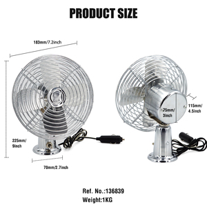 <span class=keywords><strong>12V</strong></span> Heavy Duty 6 "Chrome <span class=keywords><strong>Fan</strong></span> RV quạt làm mát với 2-tốc độ chuyển đổi <span class=keywords><strong>fan</strong></span> hâm mộ xe - Product Image 2