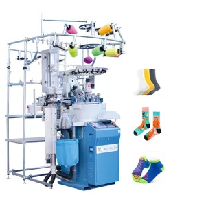 High Speed Automatic Hosiery Machine Plain and Terry Socks Knitting Machine