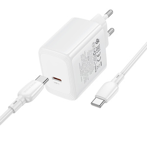 BN33 Borofone Fuente ที่ชาร์จ PD 40W พอร์ตเดียว EU PD 3.2 AVS สำหรับ <span class=keywords><strong>iPhone</strong></span> 17เซ็ต USB C เป็นสายเคเบิล Type C - Product Image 2