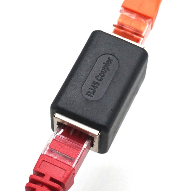 Ethernet Cat 5e/Cat5/Cat6/Cat7 RJ45 8P Shielded Rj45 Coupler Cable Extender Female to Female Coupler Ethernet Adapter