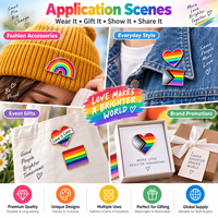 Regenbogen-Pride Anstecknadeln für Hüte, Jacken, Taschen, Events, Markenpromotionen, Firmengeschenke, Großhandel, LGBTQ+ Emaille-Pins