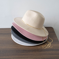NOUVEAU SYHATS 2025 – Chapeau Fedora en feutre 100 % laine australienne avec bordure en cordon doré, large bord, logo personnalisé, OEM disponible
