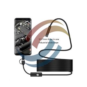 Meracly 5,5/7mm Drei-in-Eins-Industrie endoskop für Pipeline-Kfz-Klimaanlagen Motor test Mobiltelefon - Product Image 1