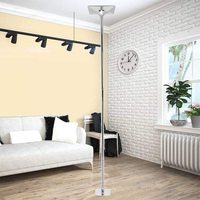 Pole Dance Fitness Stripper Dancing Pole Kit Exercise Stripper Pole Free Standing Portable-carré Top Dome and Base