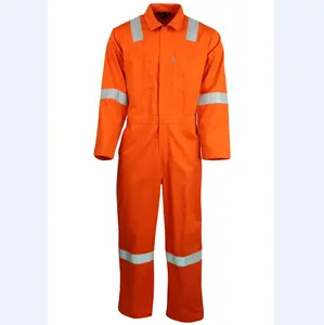 Triple Stitching Safety Coveralls Working Uniform Flame Resistant 100% Cotton Twill Work Coveralls Fire Retardant NFPA2112