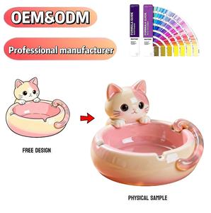 <span class=keywords><strong>Cendrier</strong></span> en résine personnalisé en forme de chat de dessin animé, faible MOQ, artisanat de résine, <span class=keywords><strong>cendrier</strong></span> jouet, cadeaux ODM de style IP pour les magasins culturels et créatifs - Product Image 1