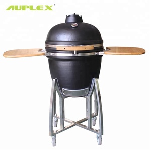 <span class=keywords><strong>Barbecue</strong></span> Kamado AUPLEX 21 pouces en fer et céramique avec buffet latéral, moderne, extérieur, au charbon de bois, sans fumée, durable - Product Image 2