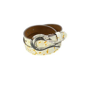 Cinturón de Moda Y2K de Star Vincci con Estampado <span class=keywords><strong>Amarillo</strong></span> de 38 mm de Ancho para Mujer y <span class=keywords><strong>Hombre</strong></span>, Estilo Vintage de Alta Calidad con Hebilla de Aleación - Product Image 3