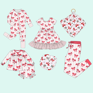 <span class=keywords><strong>Abbigliamento</strong></span> Natalizio Personalizzato per Bambini, Completi Boutique Carini, Coordinati per Fratelli, Set Regalo Tutina per Bambina all'Ingrosso - Product Image 4