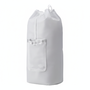 Mainstays Adulto DB Correas ajustables Mochila de malla Blanco Ártico Plata suave 15 "W X 11" D X 32 "H Bolsa de almacenamiento de lavandería funcional - Product Image 1