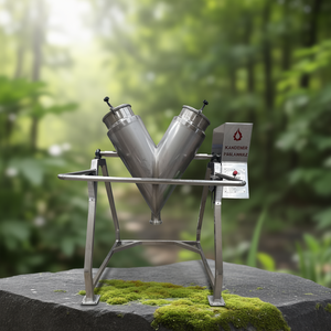 Mélangeur de poudre de type V Kandemir 150L en acier inoxydable à double rotation et vitesse variable pour le mélange alimentaire - Product Image 3