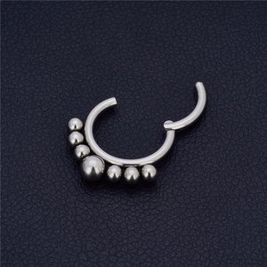 Anneaux de nez, clickers de septum, boucles d'oreilles, bijoux de piercing pour cartilage, hélix, daith, <span class=keywords><strong>lobe</strong></span> d'<span class=keywords><strong>oreille</strong></span> en Titane ASTM F136 et G23, pour femmes, mode - Product Image 5