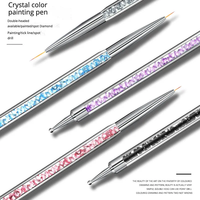 Nail art set 5pcs double tête ongles strass pointillant stylo nail art kits peinture Dotting Brush