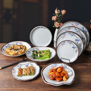 ถาดอาหารพลาสติกทรงกลม A5 สำหรับร้านอาหาร จานเมลามีน ภาชนะใส่อาหาร ทนทาน ไม่แตกหัก สำหรับชา กาแฟ อาหารโรงแรม - Product Image 1