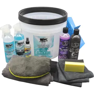 Kit de lavagem de carros com canhão de espuma, shampoo altamente concentrado, limpador de carros sem água, limpador de pneus, brilho