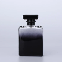 Flacon de parfum en verre noir dégradé élégant de 50 ml avec pulvérisateur - Couleurs et logo personnalisables, respectueux de l'environnement, sérigraphié, MOQ 100 pièces