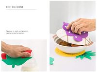 Yongli Trépied en silicone, sous-verre multifonctionnel en forme de fruit mignon antidérapant résistant à la chaleur pour tables et comptoirs
