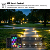 Éclairage paysager 24V étanche pour jardin, allée, extérieur, marches, escaliers, lumières LED encastrées RGBW UCS2904 à intensité variable