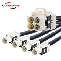 Arnés de Cableado Mini-Fakra Tipo B Blanco 4 en 1 Hembra LVDS, Conversión a Arnés de Cableado SMA/FAKRA Macho a Hembra