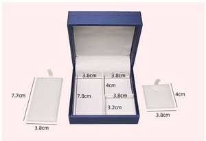 Boîte à bijoux de luxe en cuir PU écologique de 4,72 pouces avec logo personnalisé, doublure en velours et fermeture à clapet pour bagues, boucles d'oreilles et pendentifs - Product Image 6