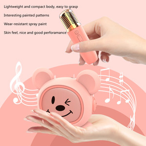 En Çok Satan 8W K19 Mini Karaoke Hoparlör, Şarj Edilebilir Dahili 5.0 ve FM Radyo Özellikli, İç/Dış Mekan Kullanımı için 1 Mikrofonlu - Product Image 2