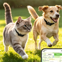 Collier de suivi GPS pour animaux de compagnie, suivi en temps réel, anti-perte, chats, chiens, compatible Bluetooth, matériau ABS, design simple, autonomie de la batterie d'un an