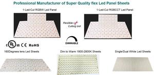 Nhà máy sản xuất CUL CE bền RGBW LED Backlight Sheets 5in1 RGBW + CCT đặc biệt thông minh điều khiển từ xa Flex LED bảng điều chỉnh Sheets 24x48cm - Product Image 5