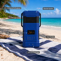 Radio Darurat DF-585 Tenaga Surya dengan Engkol Tangan, Speaker 5.2, Lampu Camping, Senter, Power Bank, Tahan Air, Multibahasa