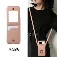Étui de téléphone en cuir PU pour femme avec bandoulière, miroir de maquillage et sangle pour Google Pixel 10 Pro
