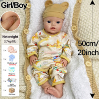 Poupée Reborn en Silicone Personnalisable de 20 Pouces, Faible MOQ, Excellente Résilience, Yeux Éclatants, Visage Rond, pour Distributeurs